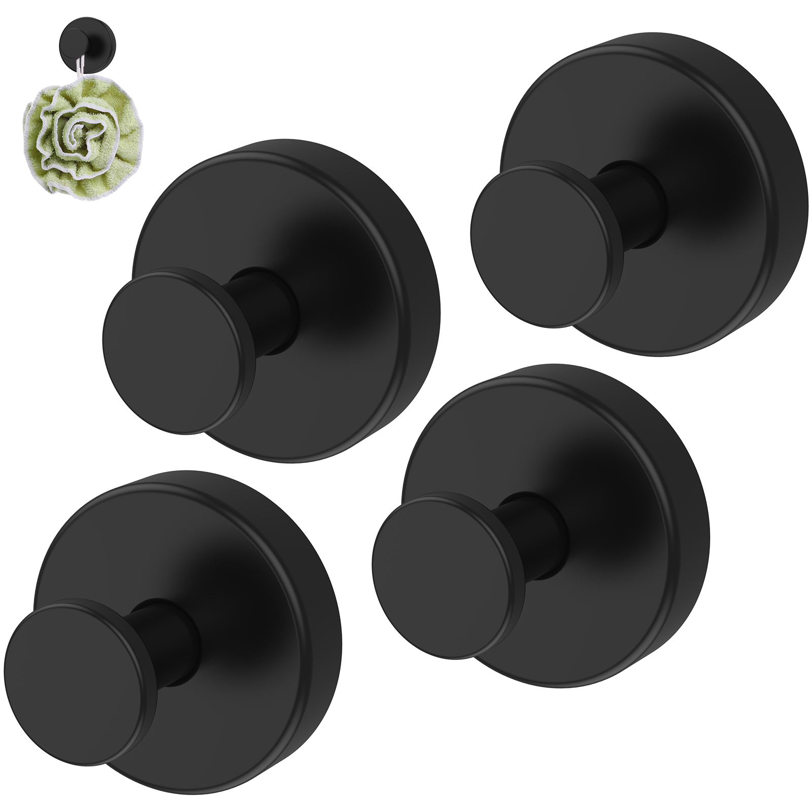 FVKRNYZ 4 Pcs Suction Cup Hooks for Shower, 15 Lbs Heavy Duty Vacuum Wreath Hanger for Glass Door and Tile