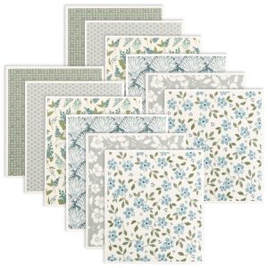 12 Pack Swedish Dishcloths, Reusable Kitchen Dish Towels, Biodegradable Cellulose Sponge Cloths for Washing Dishes, 7.7 x 6.7 in