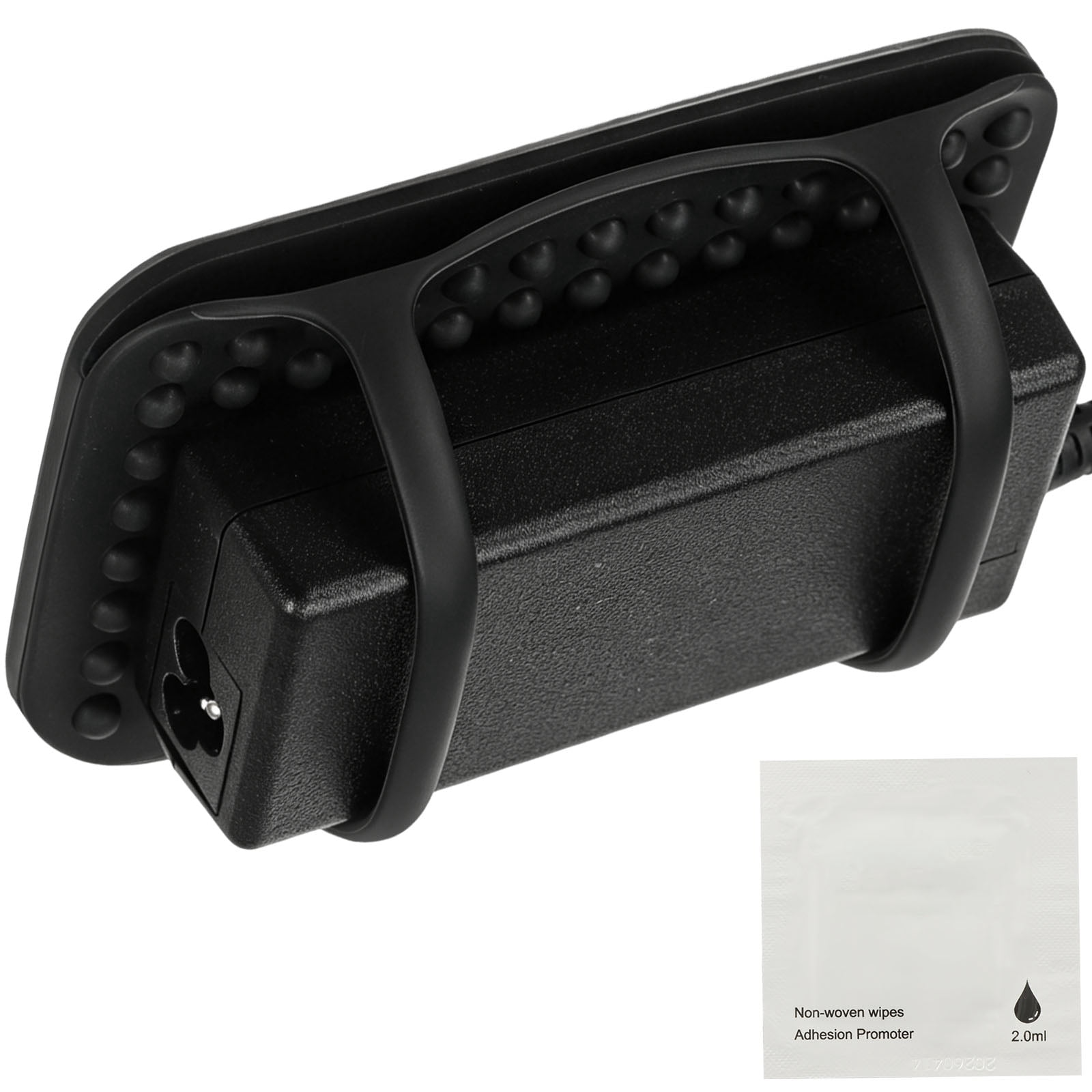 Under Desk Laptop Charger Holder Silicone Power Brick Mount with Adhesive Adjustable Laptop Charger Holder with 360?? Ventilation