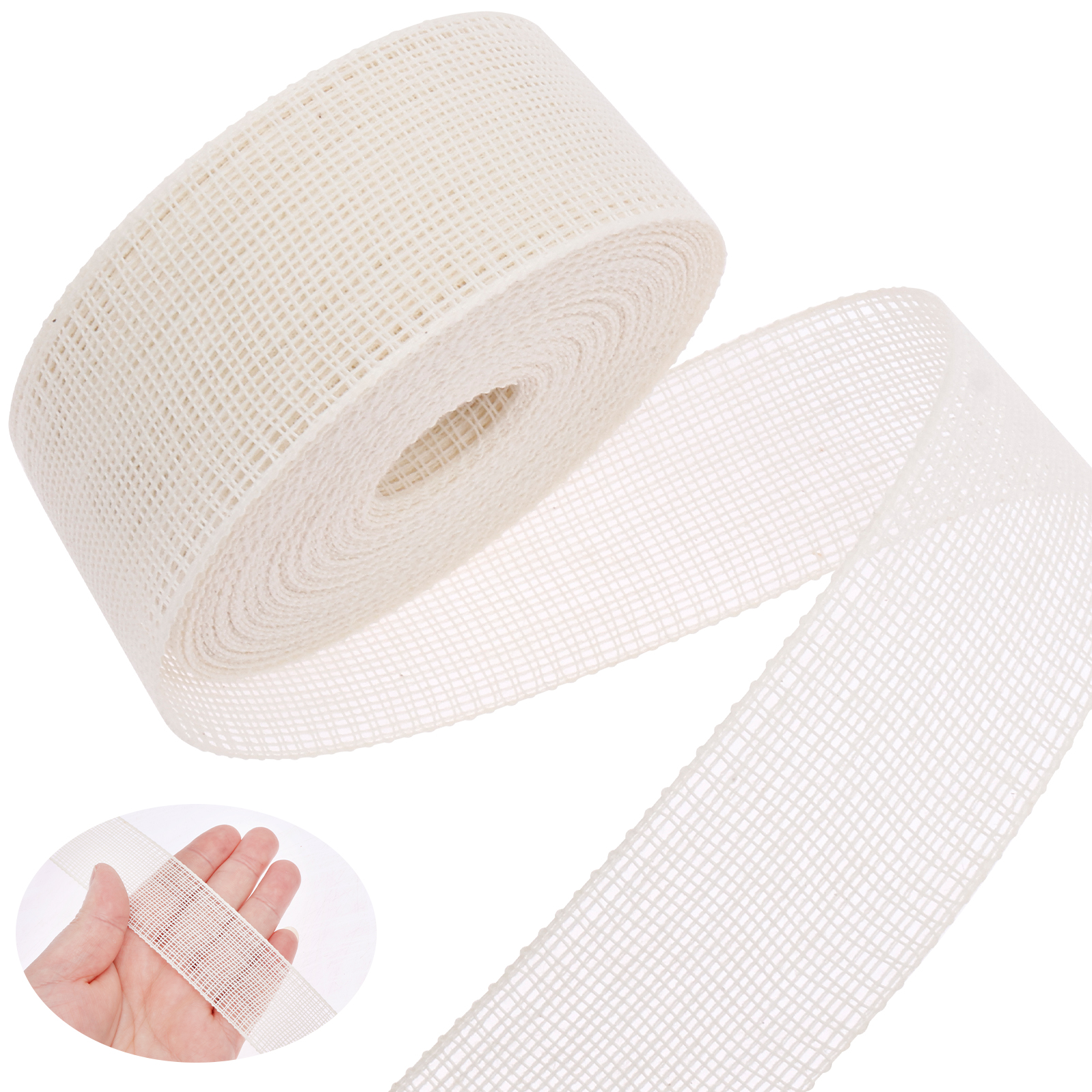 Ban Roll Tape for Sewing, 10.9 Yards Fishbone Hem Tape for Narrow and Curved Hems, Washable Hemming Guide for Chiffon and Thin Fabrics