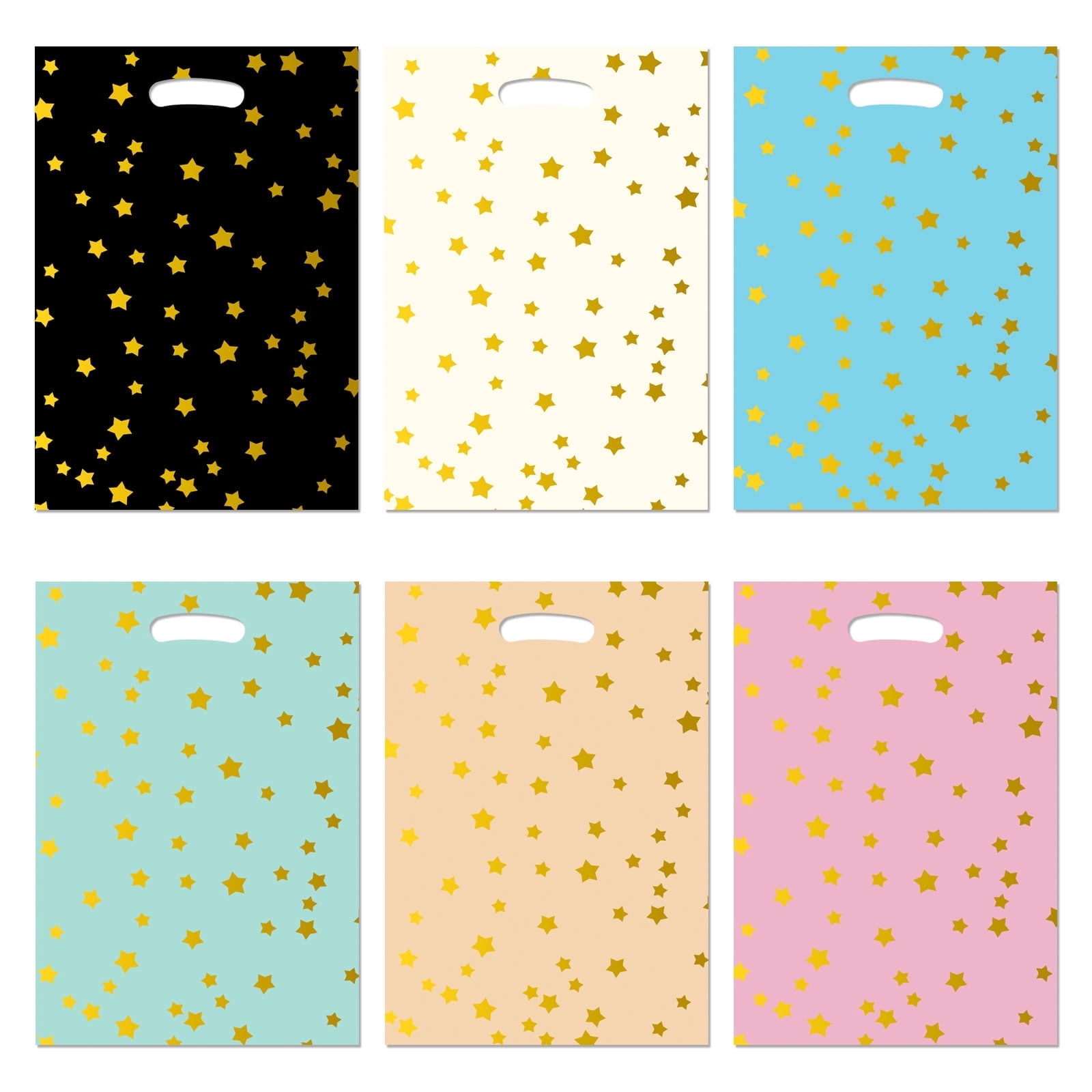 60 Pack Party Favor Bags Cute Colorful Goodie Candy Bags 6 Colors for Birthday, Gift, Wedding, Baby Shower
