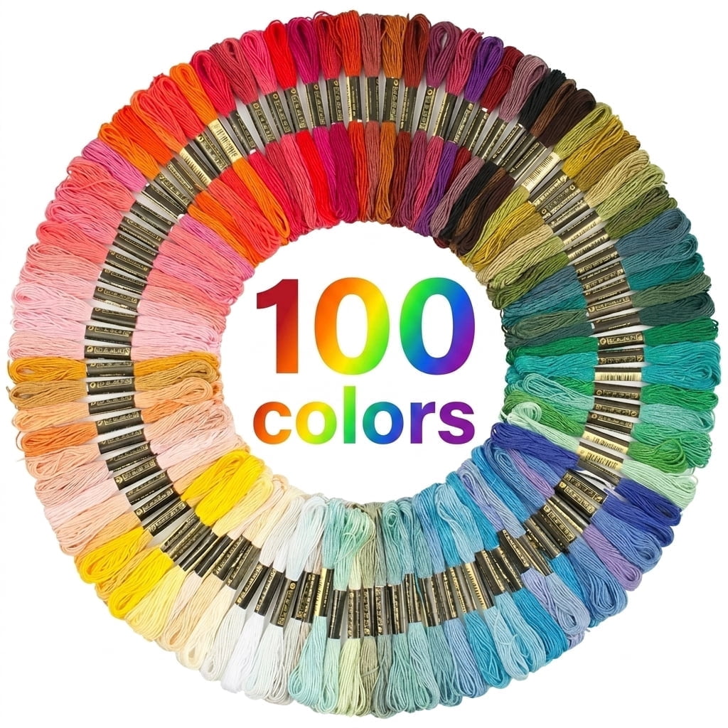 100 Colors Cotton DMC Cross Floss Stitch Thread Embroidery Sewing Skeins Home Decor