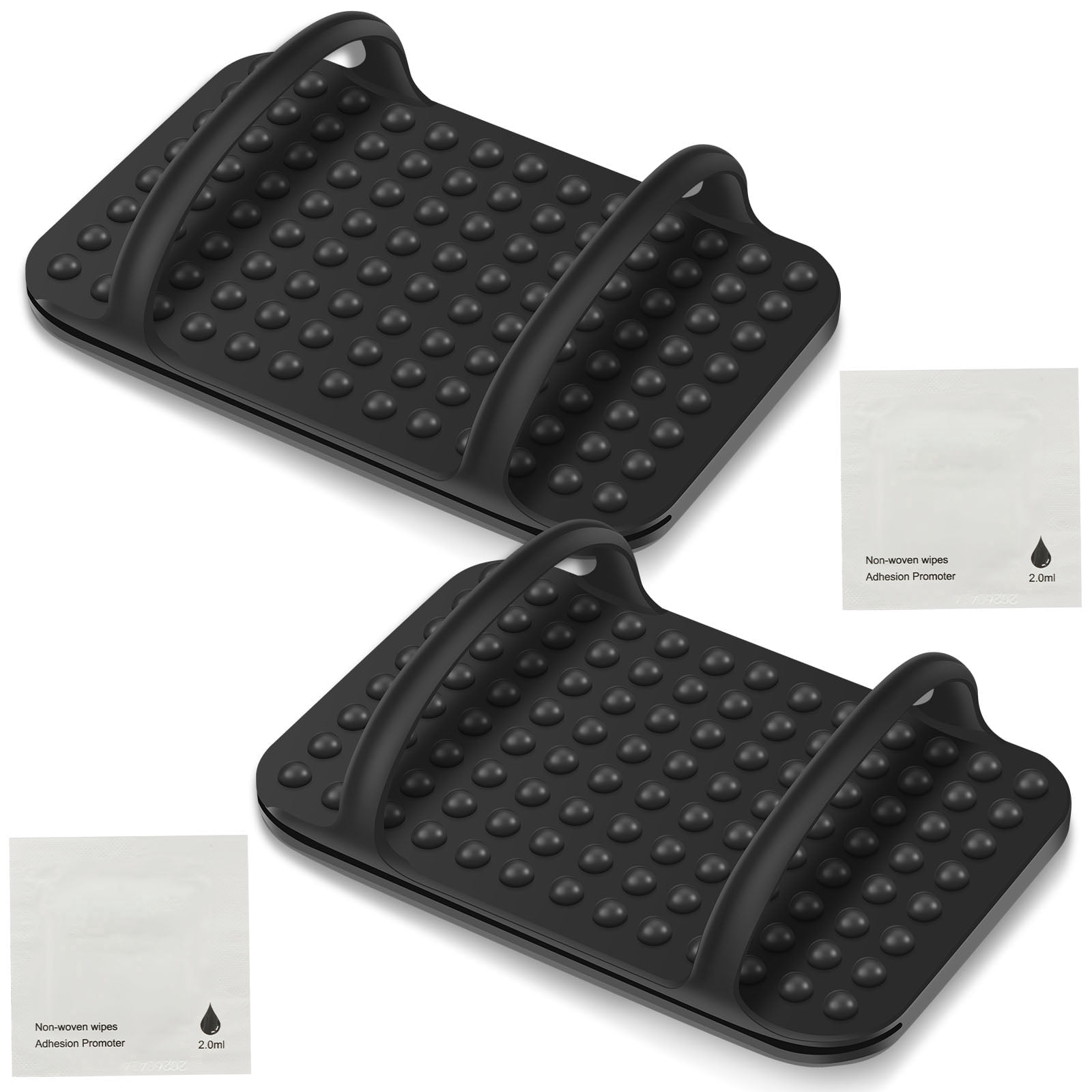 2 Pack Under Desk Laptop Charger Holder Silicone Power Brick Mount with Adhesive Adjustable Laptop Charger Holder with 360?? Ventilation
