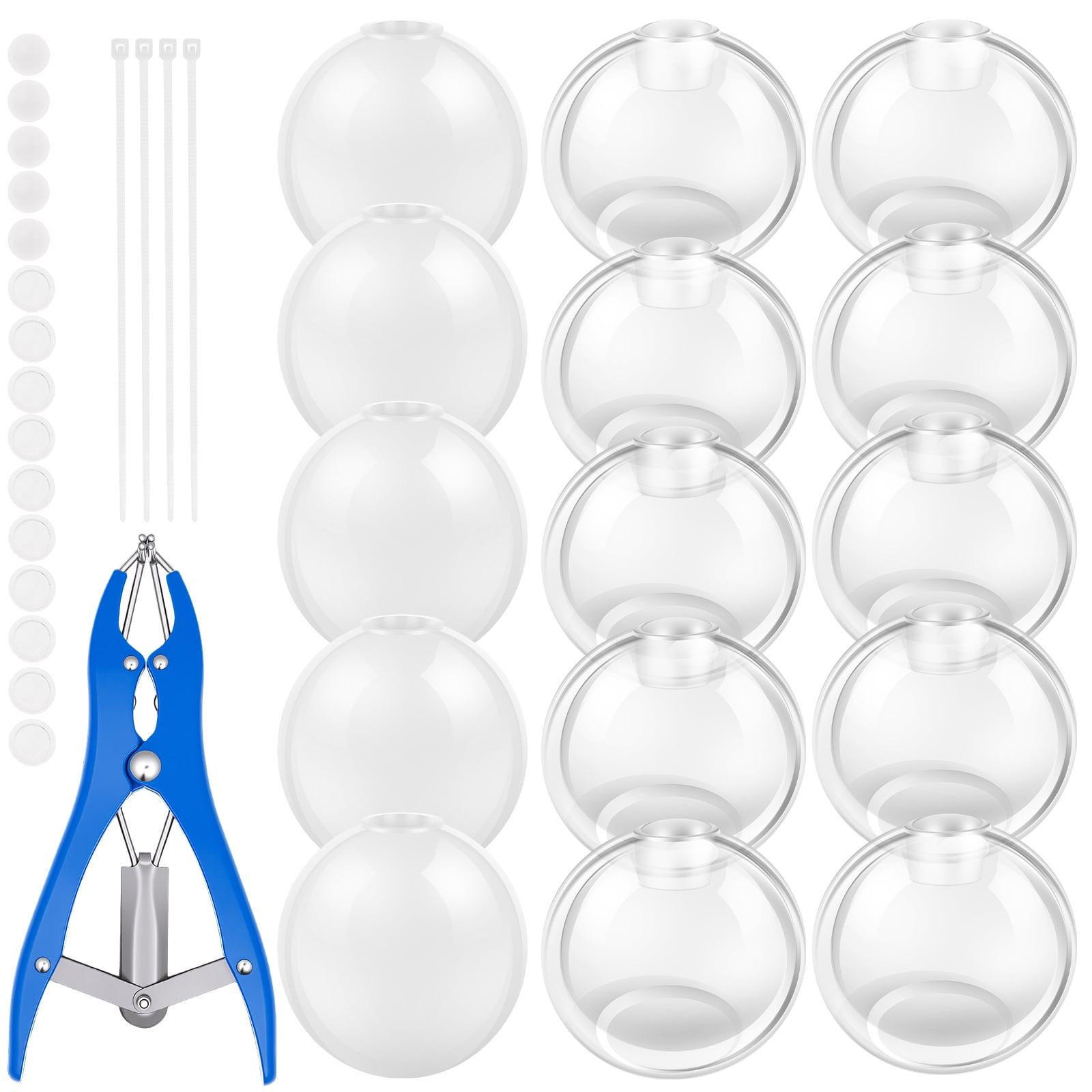 Austok DIY Stress Ball Making Kit, 15 PCS TPR Skins with Expander & Vacuum Tool, Empty Squeeze Stress Ball DIY Kit, Create ASMR Sensory Stress Relief Toys Care Gift for Office & Anxiety