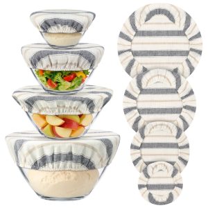 Xiyztok 4PCS Reusable Bowl Cover for Bread Proofing Elastic Bread Proofing Cover 4 Size for Sourdough Rising Dough Sourdough Baking Accessories