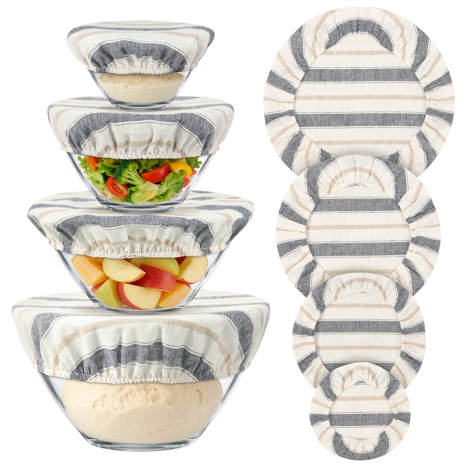Xiyztok 4PCS Reusable Bowl Cover for Bread Proofing Elastic Bread Proofing Cover 4 Size for Sourdough Rising Dough Sourdough Baking Accessories