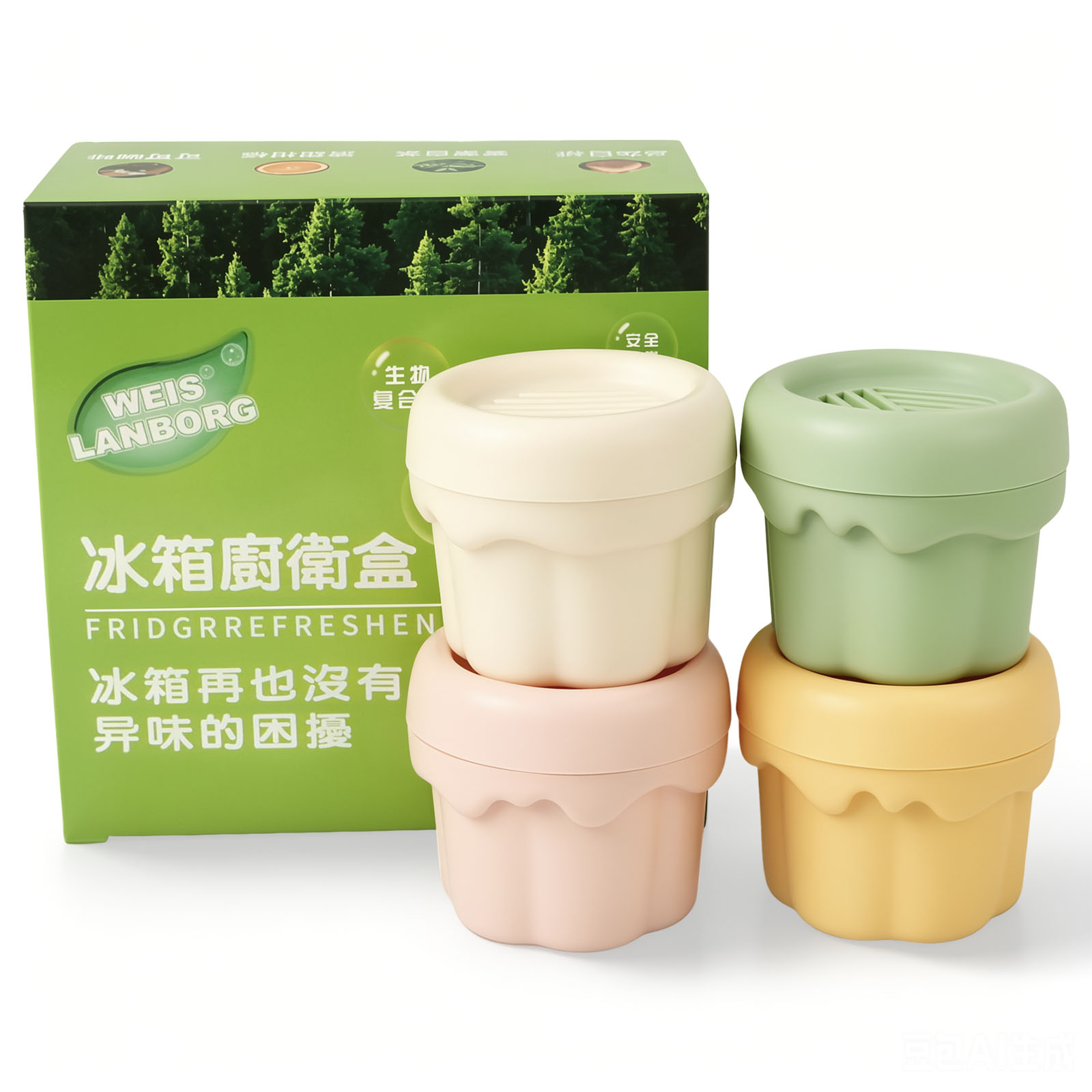 4pcs Refrigerator Deodorizer Smell Eliminator Gel Odor Absorber for Fridge Freezer Kitchen Closet Car
