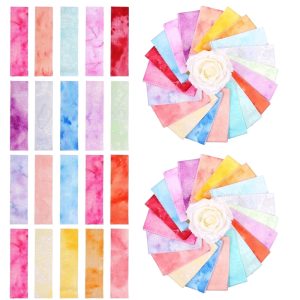 40Pcs Jelly Roll Fabric for Patchwork Sewing Soft Cotton Jelly Roll Fabric Strips for Quilting Crafting for DIY Craft Decoration Cushion Cover Tablecloth Making,19.69*2.52 In