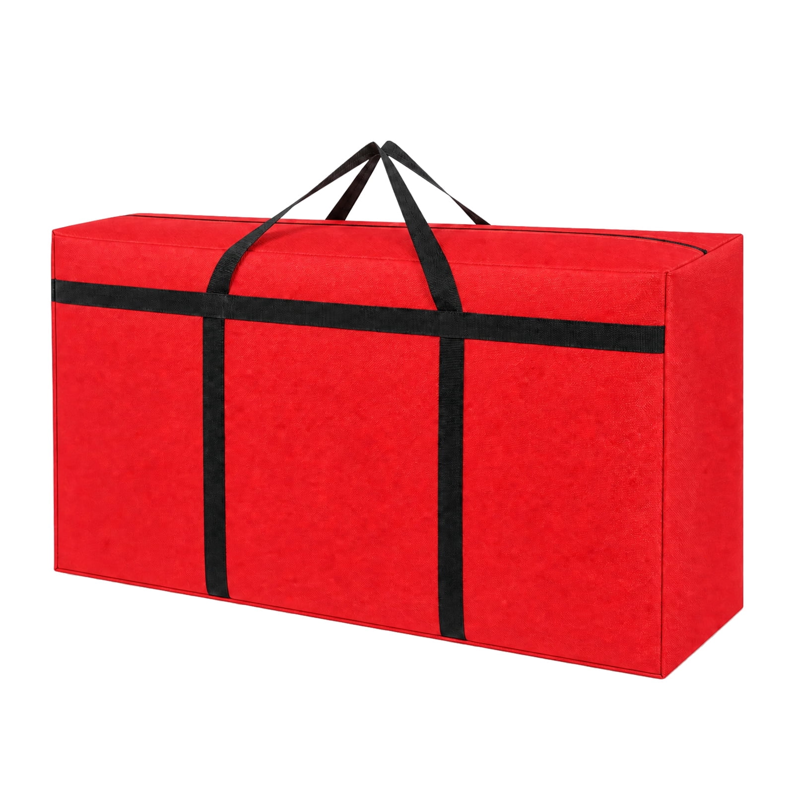 FVKRNYZ Patio Cushion Storage Bag 41 Inch Heavy Duty 600D Oxford Waterproof Moving Bags Christmas Tree Organizer with Handles, Red