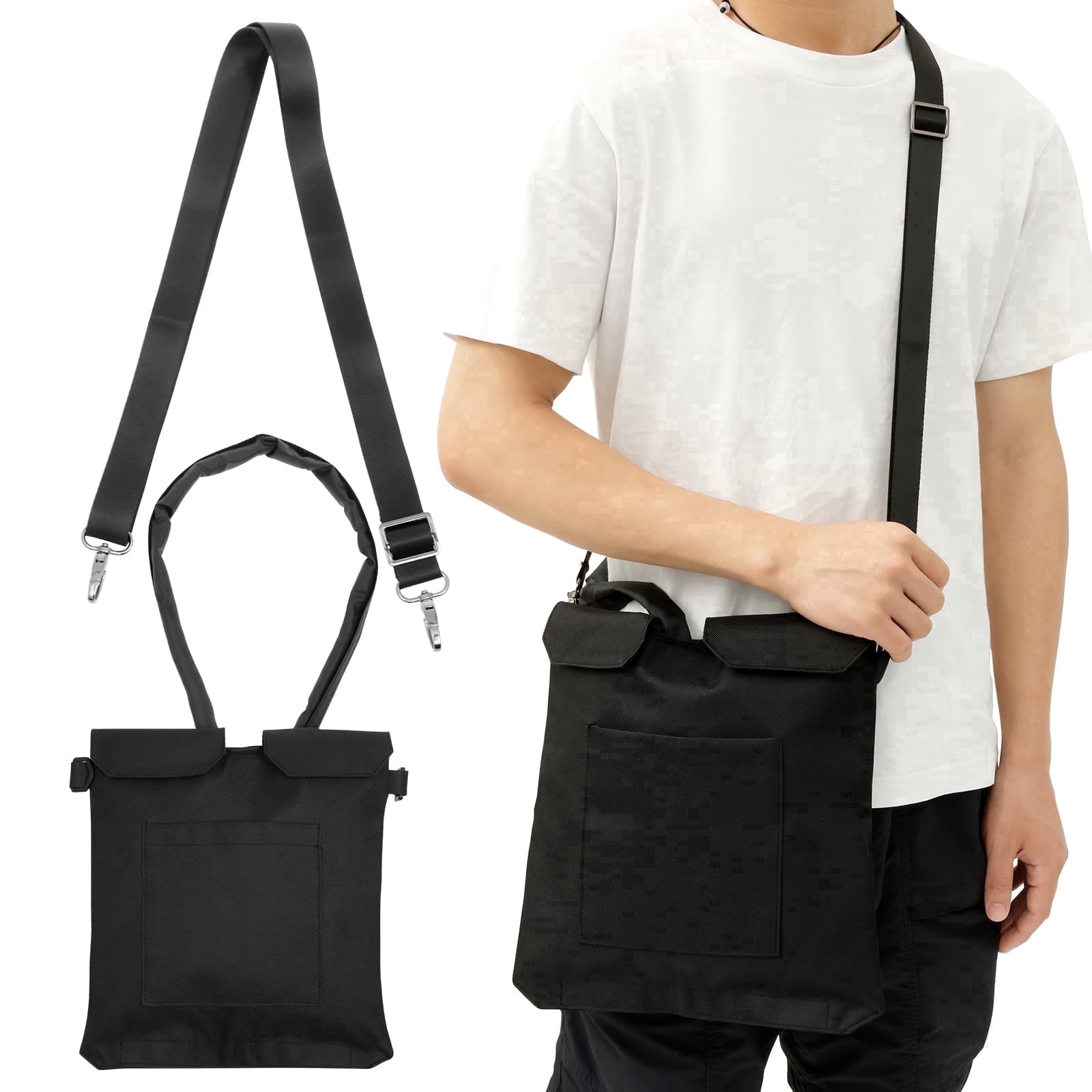 Hvxrjkn Urine Catheter Bag Cover Nylon Fabric Easy Access Adjustable Strap Catheter Privacy Cover with Pipe Sleeve for 33.82 to 67.64oz Drainage Bag,1Set